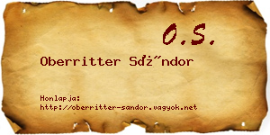 Oberritter Sándor névjegykártya